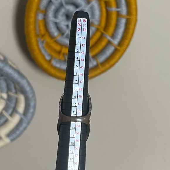 vintage boho engraved silver ring with turquoise stone - Picture 15 of 15